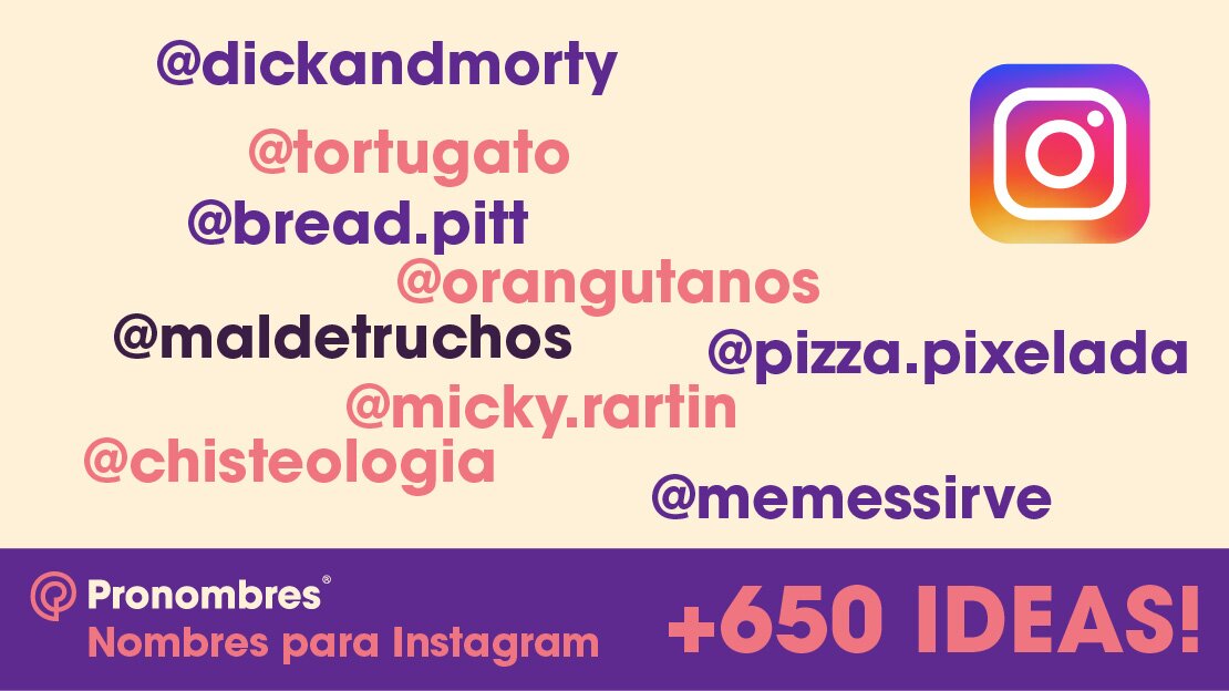 nombres graciosos para instagram