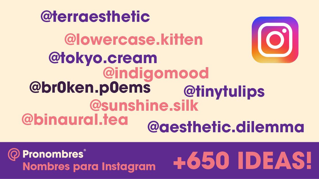 nombres aesthetic para instagram